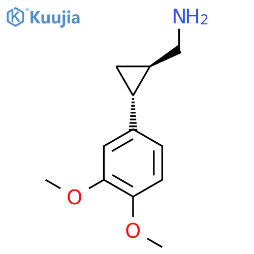 rac-(1R,2R)-2-(3,4-dimethoxyphenyl)cyclopropylmethanamine structure