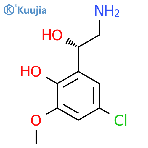 2-(1S)-2-amino-1-hydroxyethyl-4-chloro-6-methoxyphenol structure