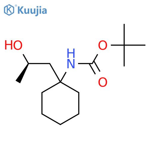 tert-butyl N-{1-(2R)-2-hydroxypropylcyclohexyl}carbamate structure