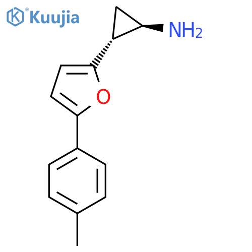 rac-(1R,2R)-2-5-(4-methylphenyl)furan-2-ylcyclopropan-1-amine structure