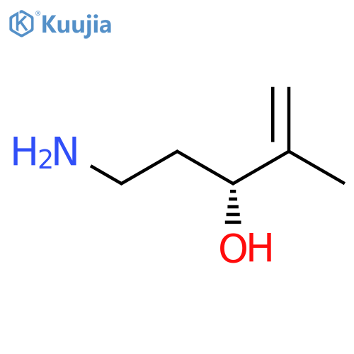 (3R)-5-amino-2-methylpent-1-en-3-ol structure