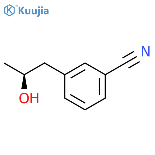 3-(2S)-2-hydroxypropylbenzonitrile structure
