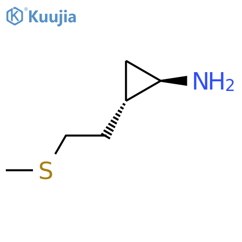 rac-(1R,2S)-2-2-(methylsulfanyl)ethylcyclopropan-1-amine structure