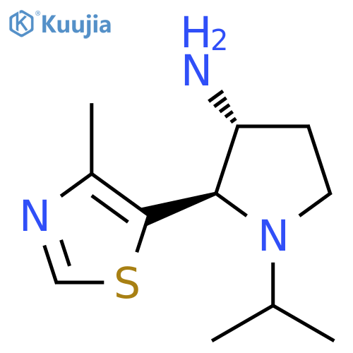 2-(4-Methyl-1,3-thiazol-5-yl)-1-(propan-2-yl)pyrrolidin-3-amine structure