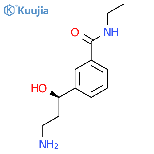 3-(1R)-3-amino-1-hydroxypropyl-N-ethylbenzamide structure