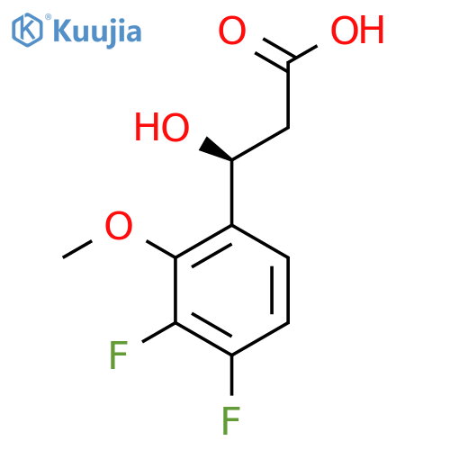 (3S)-3-(3,4-difluoro-2-methoxyphenyl)-3-hydroxypropanoic acid structure