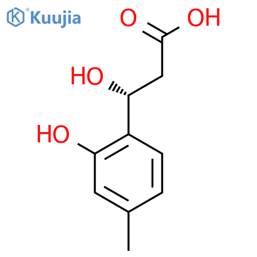 (3R)-3-hydroxy-3-(2-hydroxy-4-methylphenyl)propanoic acid structure