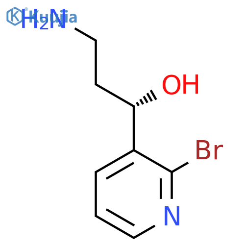 (1S)-3-amino-1-(2-bromopyridin-3-yl)propan-1-ol structure