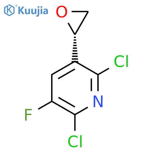 2,6-dichloro-3-fluoro-5-(2S)-oxiran-2-ylpyridine structure