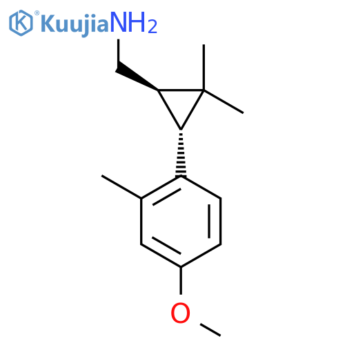 rac-(1R,3R)-3-(4-methoxy-2-methylphenyl)-2,2-dimethylcyclopropylmethanamine structure