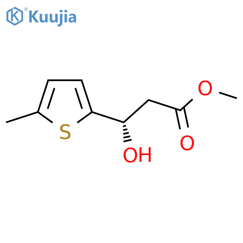 methyl (3S)-3-hydroxy-3-(5-methylthiophen-2-yl)propanoate structure