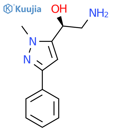 (1S)-2-amino-1-(1-methyl-3-phenyl-1H-pyrazol-5-yl)ethan-1-ol structure