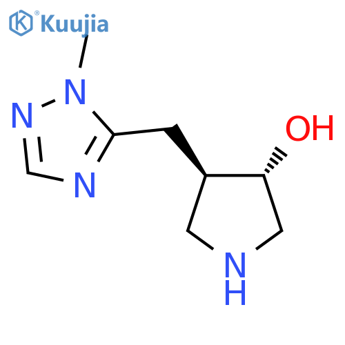 rac-(3R,4S)-4-(1-methyl-1H-1,2,4-triazol-5-yl)methylpyrrolidin-3-ol structure
