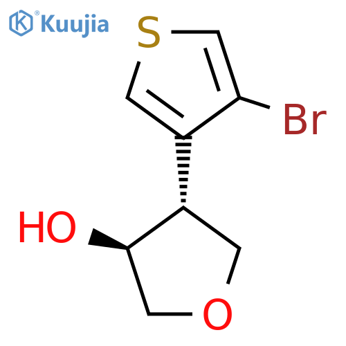 rac-(3R,4S)-4-(4-bromothiophen-3-yl)oxolan-3-ol structure