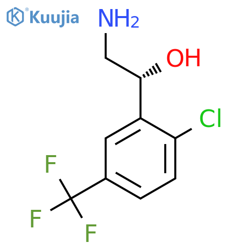 (1R)-2-amino-1-2-chloro-5-(trifluoromethyl)phenylethan-1-ol structure