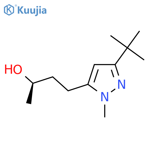 (2R)-4-(3-tert-butyl-1-methyl-1H-pyrazol-5-yl)butan-2-ol structure