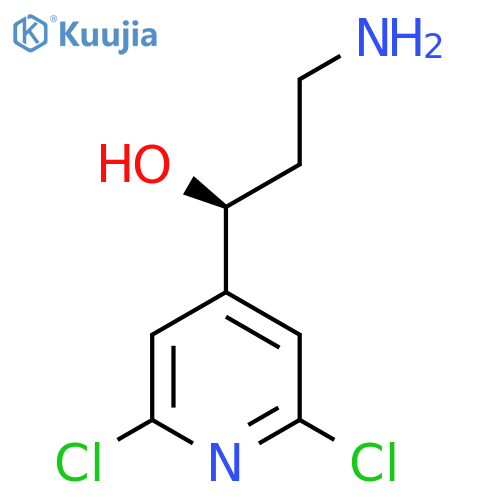 (1S)-3-amino-1-(2,6-dichloropyridin-4-yl)propan-1-ol structure