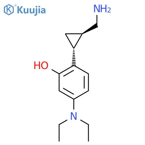 rac-2-(1R,2R)-2-(aminomethyl)cyclopropyl-5-(diethylamino)phenol structure