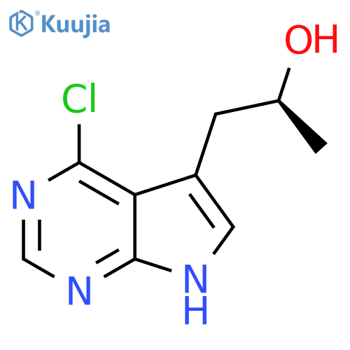 (2S)-1-{4-chloro-7H-pyrrolo2,3-dpyrimidin-5-yl}propan-2-ol structure