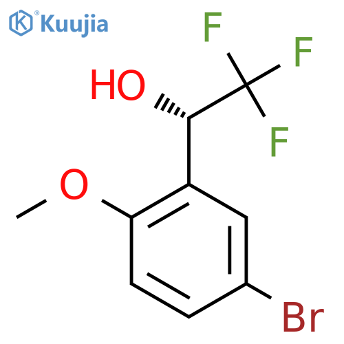 (1S)-1-(5-bromo-2-methoxyphenyl)-2,2,2-trifluoroethan-1-ol structure