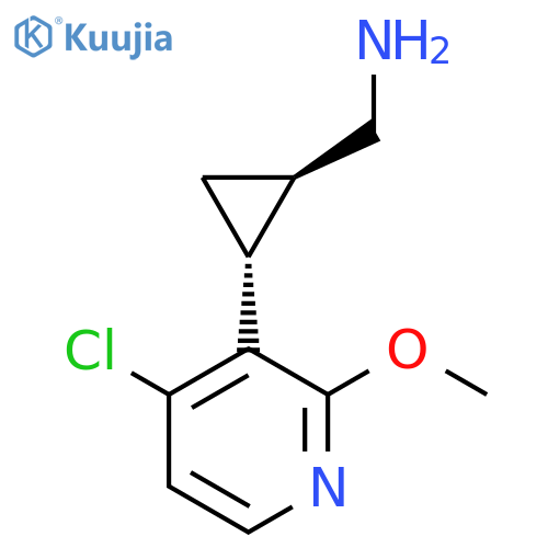 rac-(1R,2R)-2-(4-chloro-2-methoxypyridin-3-yl)cyclopropylmethanamine structure