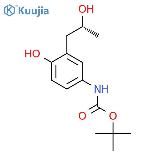 tert-butyl N-{4-hydroxy-3-(2R)-2-hydroxypropylphenyl}carbamate structure