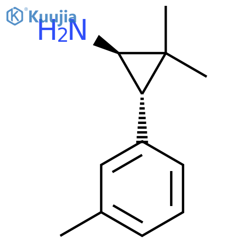 rac-(1R,3S)-2,2-dimethyl-3-(3-methylphenyl)cyclopropan-1-amine structure