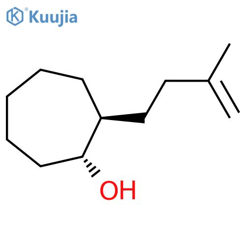 rac-(1R,2S)-2-(3-methylbut-3-en-1-yl)cycloheptan-1-ol structure