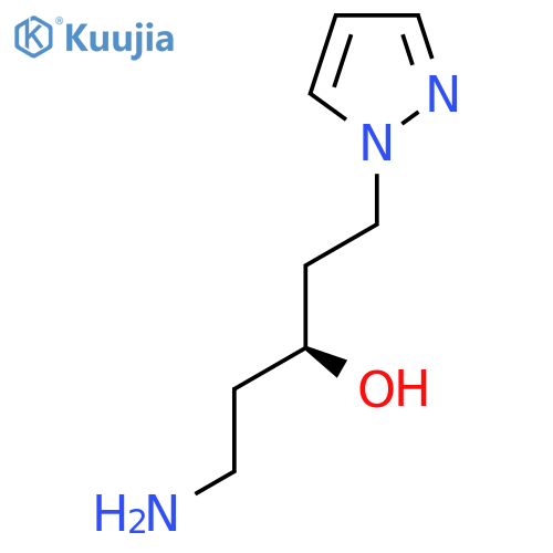(3S)-1-amino-5-(1H-pyrazol-1-yl)pentan-3-ol structure