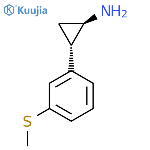 rac-(1R,2S)-2-3-(methylsulfanyl)phenylcyclopropan-1-amine structure