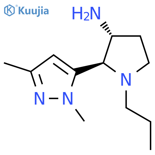 2-(1,3-dimethyl-1H-pyrazol-5-yl)-1-propylpyrrolidin-3-amine structure