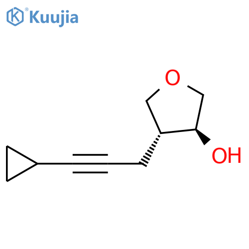 rac-(3R,4S)-4-(3-cyclopropylprop-2-yn-1-yl)oxolan-3-ol structure