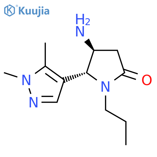 4-amino-5-(1,5-dimethyl-1H-pyrazol-4-yl)-1-propylpyrrolidin-2-one structure