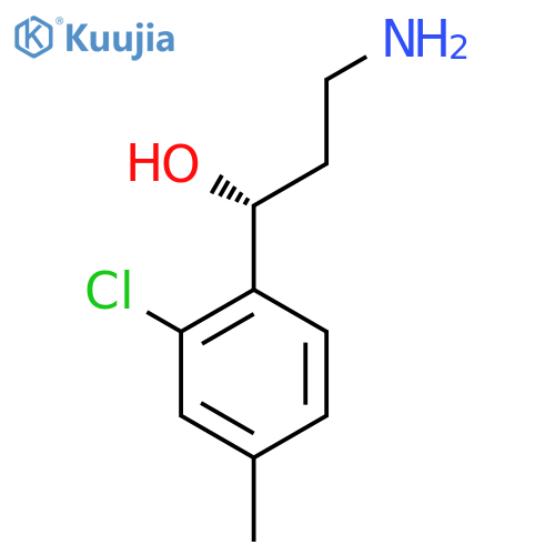 (1R)-3-amino-1-(2-chloro-4-methylphenyl)propan-1-ol structure
