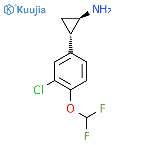 rac-(1R,2S)-2-3-chloro-4-(difluoromethoxy)phenylcyclopropan-1-amine structure