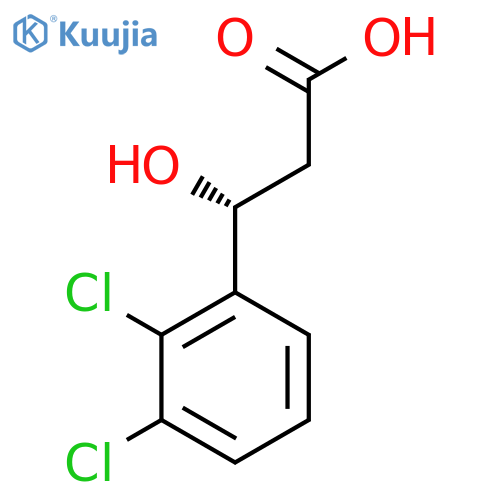 (3R)-3-(2,3-dichlorophenyl)-3-hydroxypropanoic acid structure