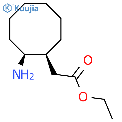 rac-ethyl 2-(1R,2R)-2-aminocyclooctylacetate structure