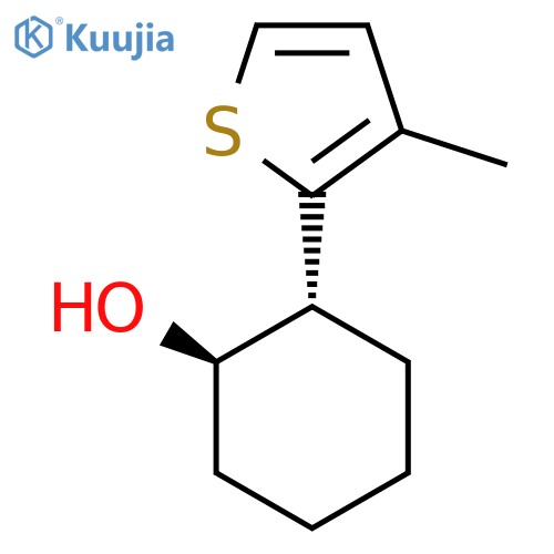 rac-(1R,2R)-2-(3-methylthiophen-2-yl)cyclohexan-1-ol structure