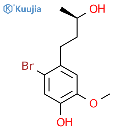 5-bromo-4-(3R)-3-hydroxybutyl-2-methoxyphenol structure