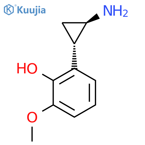 rac-2-(1R,2S)-2-aminocyclopropyl-6-methoxyphenol structure