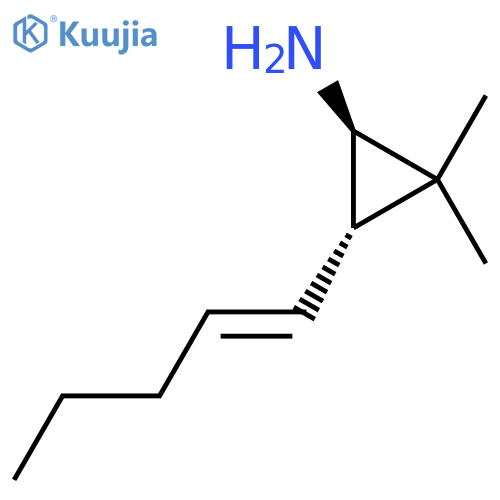 rac-(1R,3S)-2,2-dimethyl-3-(pent-1-en-1-yl)cyclopropan-1-amine structure