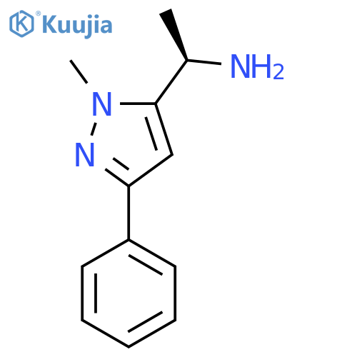 (1R)-1-(1-methyl-3-phenyl-1H-pyrazol-5-yl)ethan-1-amine structure