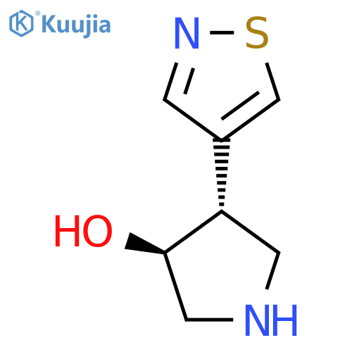 rac-(3R,4S)-4-(1,2-thiazol-4-yl)pyrrolidin-3-ol structure