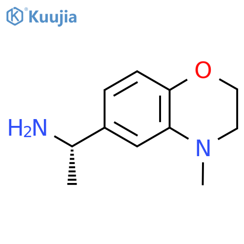 (1S)-1-(4-methyl-3,4-dihydro-2H-1,4-benzoxazin-6-yl)ethan-1-amine structure