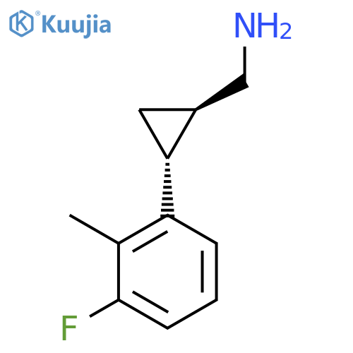 rac-(1R,2R)-2-(3-fluoro-2-methylphenyl)cyclopropylmethanamine structure