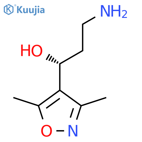 (1R)-3-amino-1-(dimethyl-1,2-oxazol-4-yl)propan-1-ol structure
