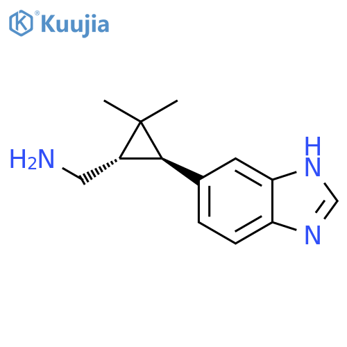 rac-(1R,3R)-3-(1H-1,3-benzodiazol-5-yl)-2,2-dimethylcyclopropylmethanamine structure