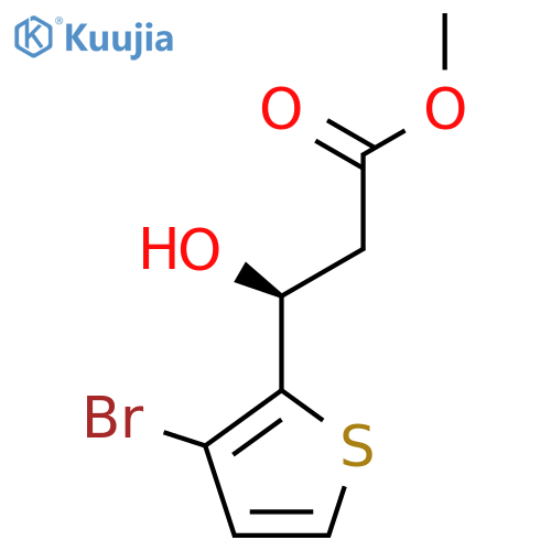 methyl (3S)-3-(3-bromothiophen-2-yl)-3-hydroxypropanoate structure