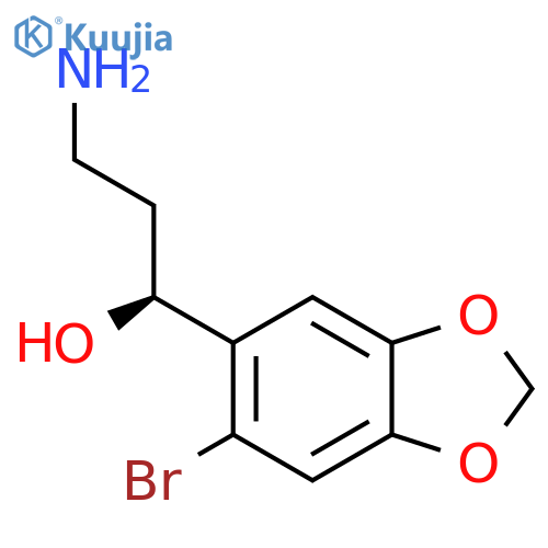 (1S)-3-amino-1-(6-bromo-1,3-dioxaindan-5-yl)propan-1-ol structure