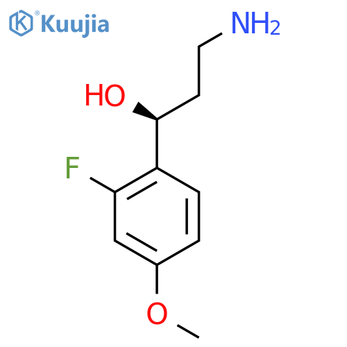 (1S)-3-amino-1-(2-fluoro-4-methoxyphenyl)propan-1-ol structure
